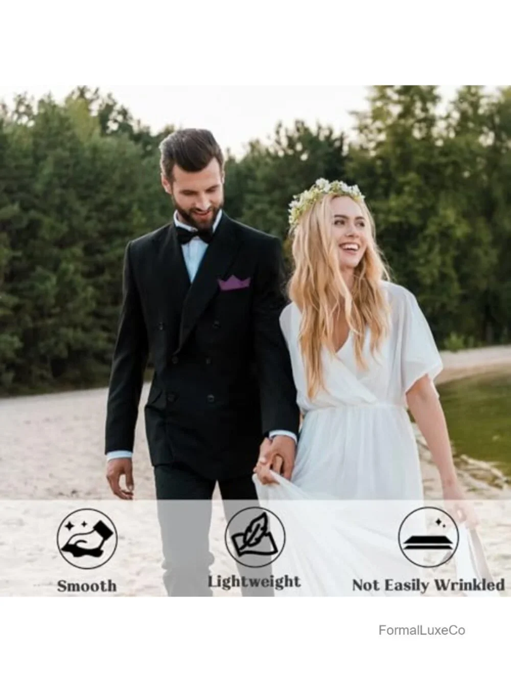 Men's Silk Satin Pocket Square Handkerchief - Easy Fold, Elegant Suit Accessory